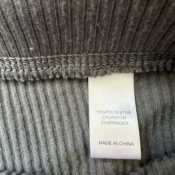 Koolaburra by UGG Soft Brushed Rib Leggings w. Drawstring Smoke Gray - XS - NEW - Picture 4 of 4